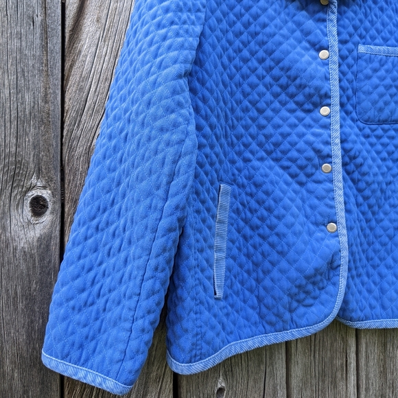 Women's Quilted Jacket. Blue, Size Large - Picture 4 of 8